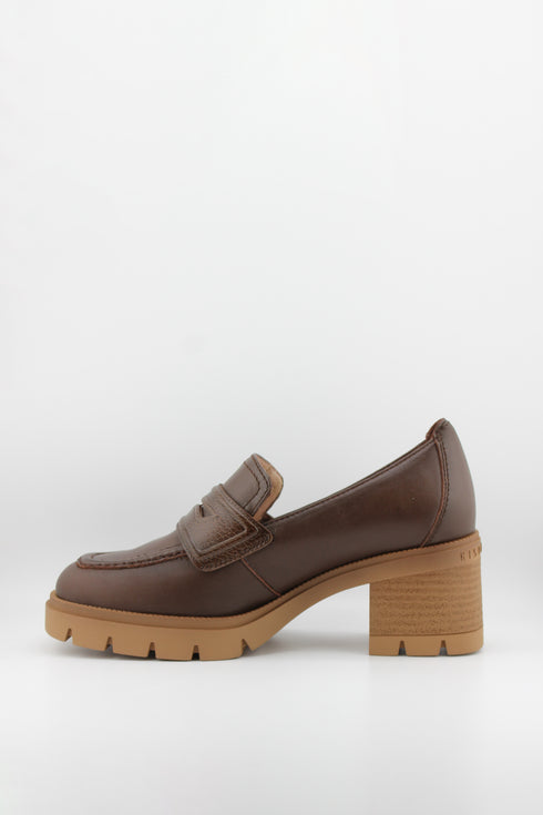Hispanitas Chunky Heel Leather Loafers